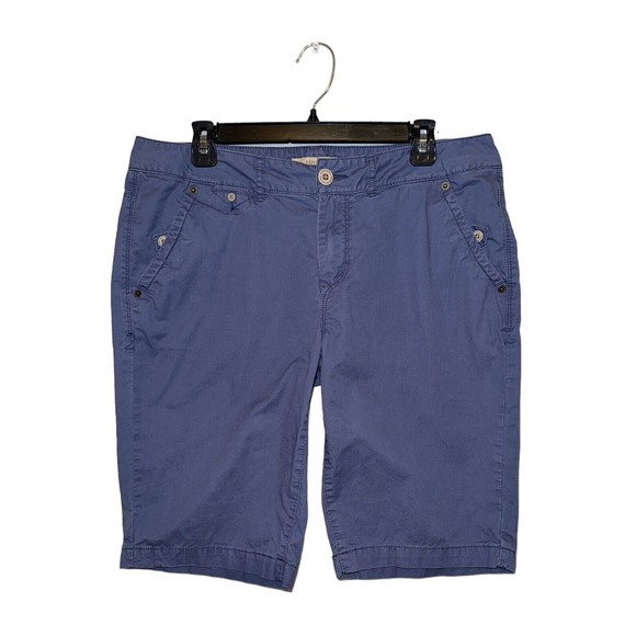 Natural Reflections Pants - Natural Reflections Women's Shorts Chino Bermuda Blue Sz 12‎ 100% CottonPockets